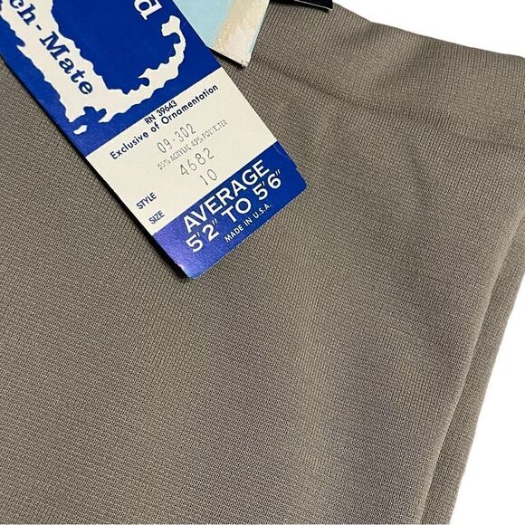 Beige Straight Leg pull on trousers vintage Cape Cod Match Mates size small NWT - Picture 4 of 12